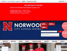 Tablet Screenshot of norwoodschools.org